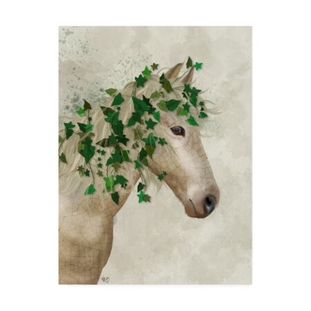Trademark Fine Art Fab Funky 'Horse Porcelain with Ivy' Canvas Art, 14x19 WAG15907-C1419GG